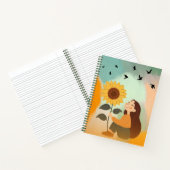 Niedlich Sunflower Girl Notebook - Ästhetisches Jo Notizblock (Innenseite)