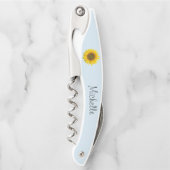 Niedlich Sunflower Script Blue Kellnermesser (Vorderseite)