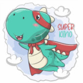 Niedlich Superdino Dinosaur Stickers Aufkleber (Vorderseite)