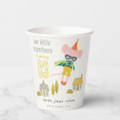 Niedlich Superheran Mouse Fun Kinder Foto Geburtst Pappbecher (Vorderseite)