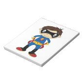 Niedlich Superhero Boy Notizblock (Rotiert)
