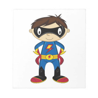 Niedlich Superhero Boy Notizblock
