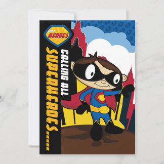 Niedlich Superhero Boy Party Einladung