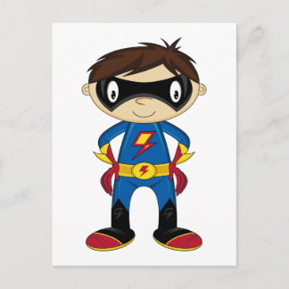 Niedlich Superhero Boy Postkarte