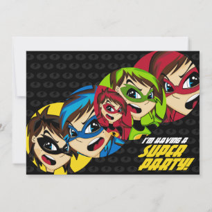 Niedlich Superhero Girl Party Einladung