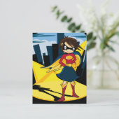 Niedlich Superhero Postcard Postkarte (Stehend Vorderseite)