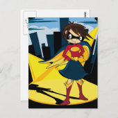 Niedlich Superhero Postcard Postkarte (Vorne/Hinten)