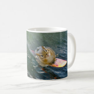 Niedlich Surfen Chipmunk Kaffeetasse