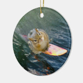 Niedlich Surfen Chipmunk Keramikornament (Links)