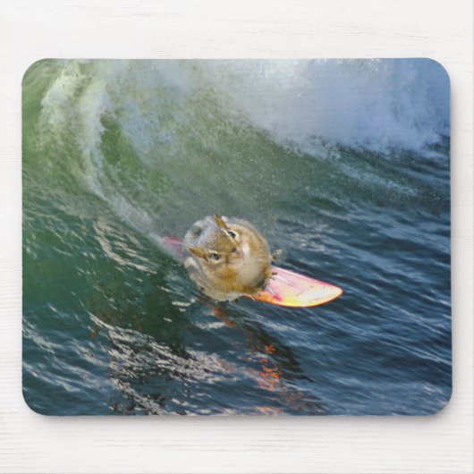 Niedlich Surfen Chipmunk Mousepad (Vorne)