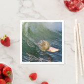 Niedlich Surfen Chipmunk Serviette (Beispiel)