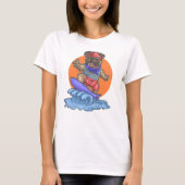 Niedlich Surfing Mops T - Shirt (Vorderseite)