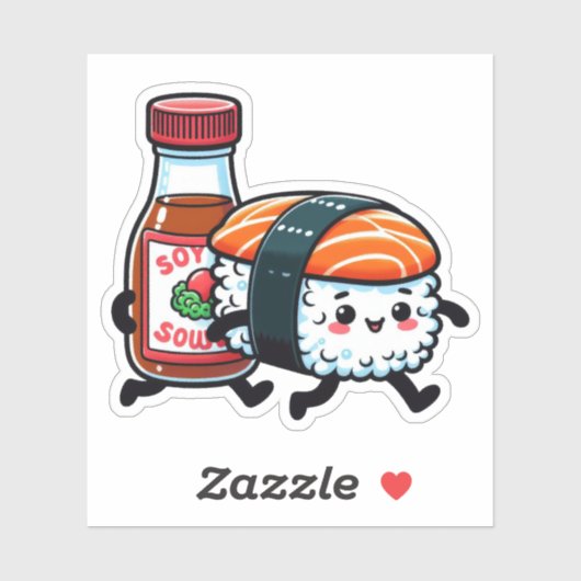 Niedlich Sushi Art Vinyl Stickers Aufkleber (Blatt)