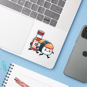 Niedlich Sushi Art Vinyl Stickers Aufkleber (Laptop mit iPhone)