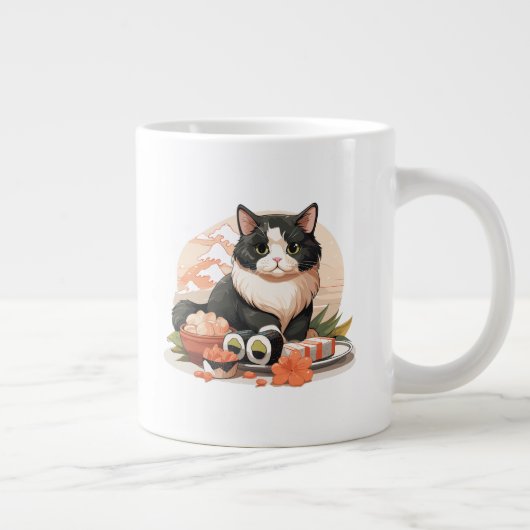 Niedlich Sushi Cat Jumbo-Tasse (Rechts)