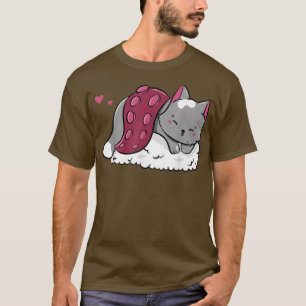 Niedlich Sushi Cat Kawaii Anime Neko Animal Pet Ja T-Shirt