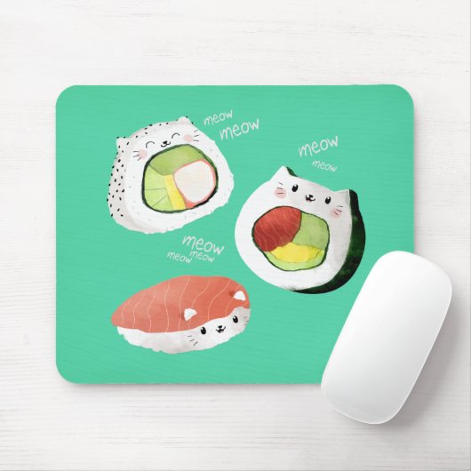 Niedlich Sushi Cat Mousepad (Mit Mouse)