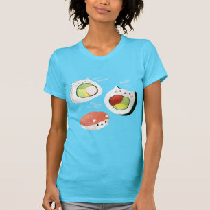 Niedlich Sushi Cat T-Shirt