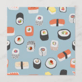 Niedlich Sushi Geburtstagskarte Hinweiskarte (Vorderseite)