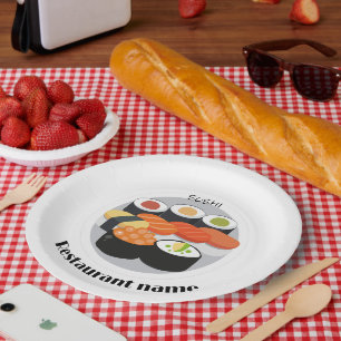 Niedlich Sushi Japan Lebensmittelgefälle Personali Pappteller