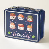 Niedlich Sushi Kawaii Metall Brotdose (Rückseite)