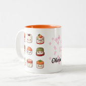 Niedlich Sushi Kawaii Zweifarbige Tasse (Vorderseite Links)