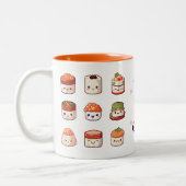 Niedlich Sushi Kawaii Zweifarbige Tasse (Links)