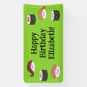 Niedlich Sushi Kinder 1. Geburtstag Party Banner (Vertikal)