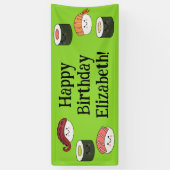 Niedlich Sushi Kinder 1. Geburtstag Party Banner (Vertikal)