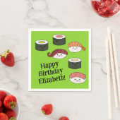 Niedlich Sushi Kinder 1. Geburtstag Party Serviette (Beispiel)