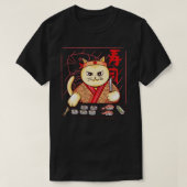 Niedlich Sushi Koch Cat T-Shirt (Design vorne)