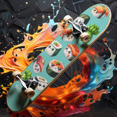Niedlich Sushi Nigiri Wasabi Maki Roll Skateboard