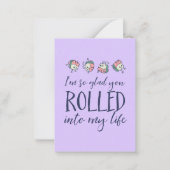 Niedlich Sushi Roll Pun Funny Kids Valentinstag Mitteilungskarte (Vorderseite)