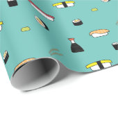 Niedlich Sushi Roll Set Muster Nigiri Maki Light A Geschenkpapier (Rolleneckpunkt)