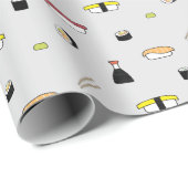 Niedlich Sushi Roll Set Muster Nigiri Maki Light G Geschenkpapier (Rolleneckpunkt)