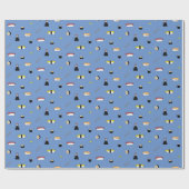 Niedlich Sushi Roll Set Pattern Nigiri Maki | Blau Geschenkpapier (Flach)