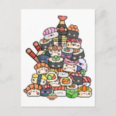Niedlich Sushi Tower Postkarte (Vorderseite)