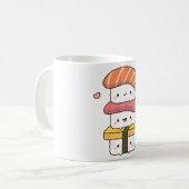 Niedlich Sushi Trio Stack, Kawaii, japanisches Ess Kaffeetasse (Vorderseite Links)