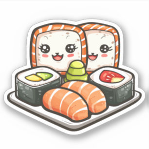 Niedlich Sushi Vinyl Stickers Aufkleber
