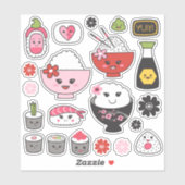 Niedlich Sushi Vinyl Stickers Aufkleber (Blatt)