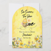 Niedlich süß bis eine Wildblume 1. Geburtstag Einladung (Vorderseite)