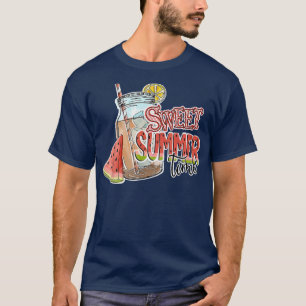 Niedlich Süße Sommerfrische Wassermelone Sommerfer T-Shirt