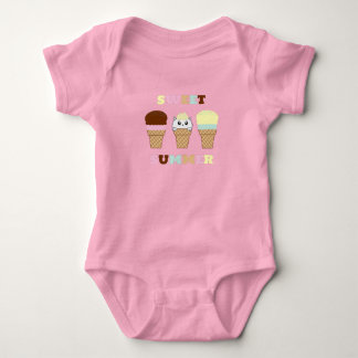 Niedlich süße Sommerkatze Cupcake Baby Strampler