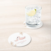 Niedlich Swan Baby Dusche Runder Pappuntersetzer (Vor Ort)