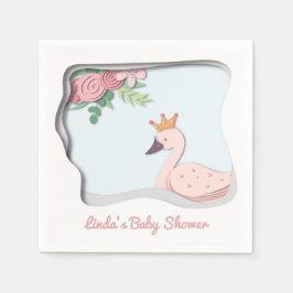 Niedlich Swan Baby Dusche Serviette