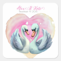 Niedlich Swan Couple | Romantische Hochzeit