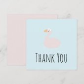 Niedlich Swan Girls Pink Geburtstag Danke (Vorne/Hinten)
