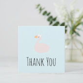 Niedlich Swan Girls Pink Geburtstag Danke (Stehend Vorderseite)