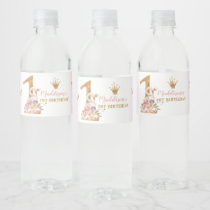 Niedlich Swan Princess 1. Geburtstag Wasserflaschenetikett