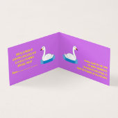 Niedlich Swan Theme Girl Baby Dusche (Innenseite)